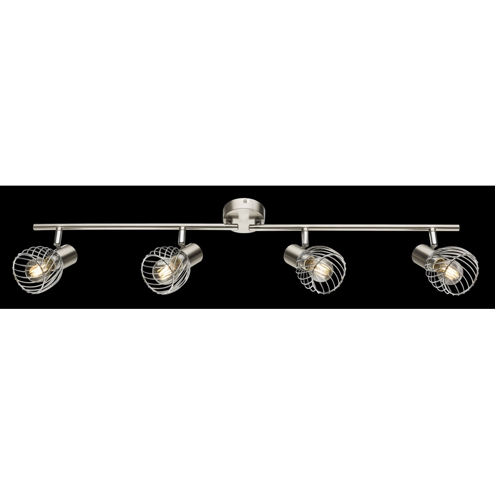 Plafondlamp Texas 4-lichts nikkel Globo 9007371365890