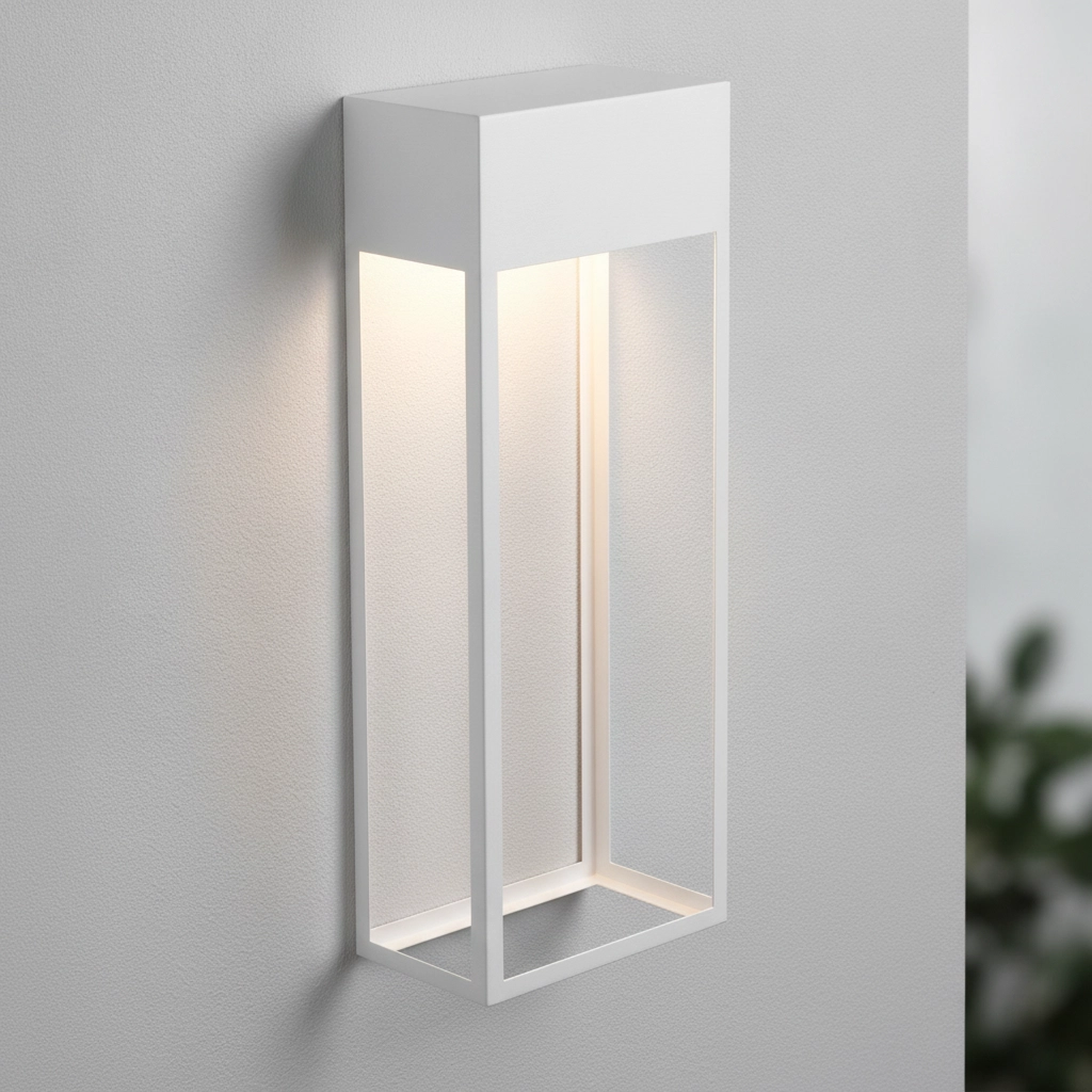 Strakke wandlamp Moby wit