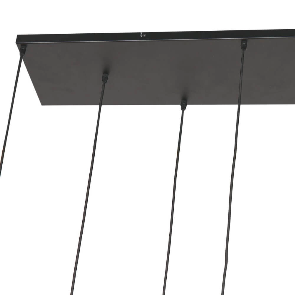 Eettafel hanglamp Reflexion goud met amberglas Steinhauer 8712746172966