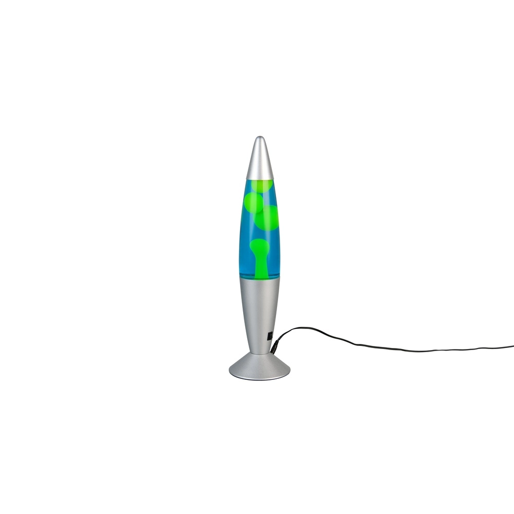 Lavalamp Vesuv zilver met groen Trio 4017807668407