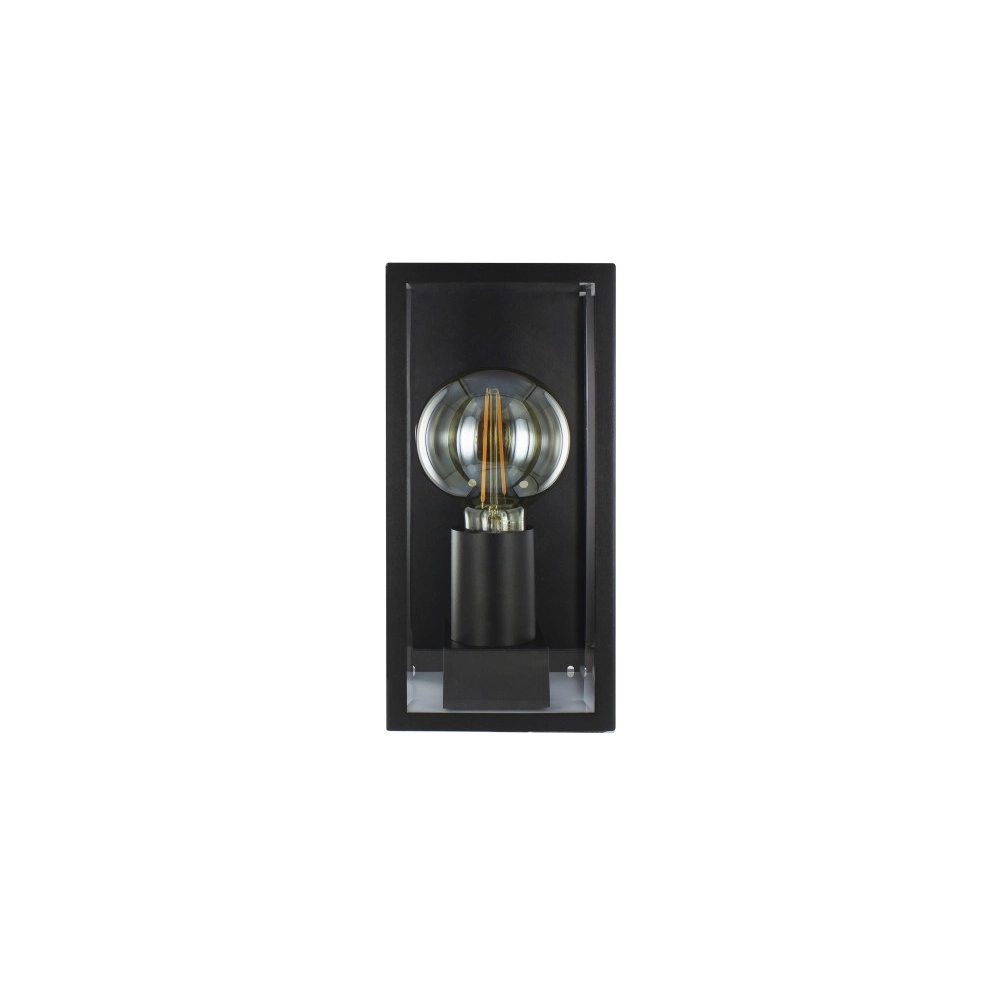 Zwarte buitenlamp Prato E27 - glas Lyora 5055788268765