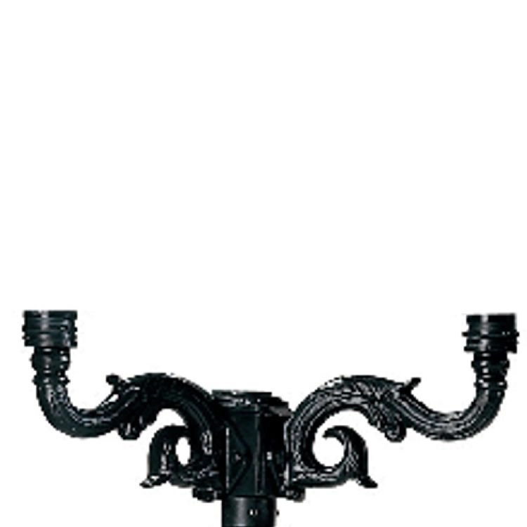 Nostalgische lantaarnkroon Ornament 2-lichts - zwart