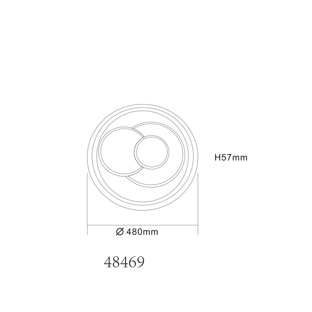 Plafondlamp Ruiz I wit Ø 48cm Globo 9007371533800