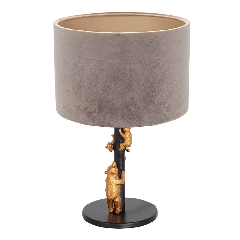 Design schemerlamp Animaux met grijs velvet