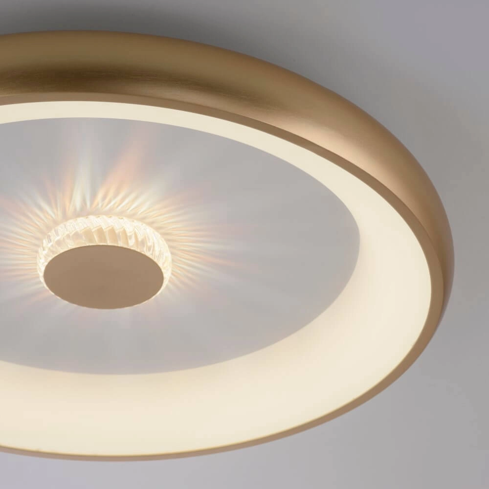 Ronde plafondlamp Vertigo messing Ø 61,5cm Just Light 4043689995096
