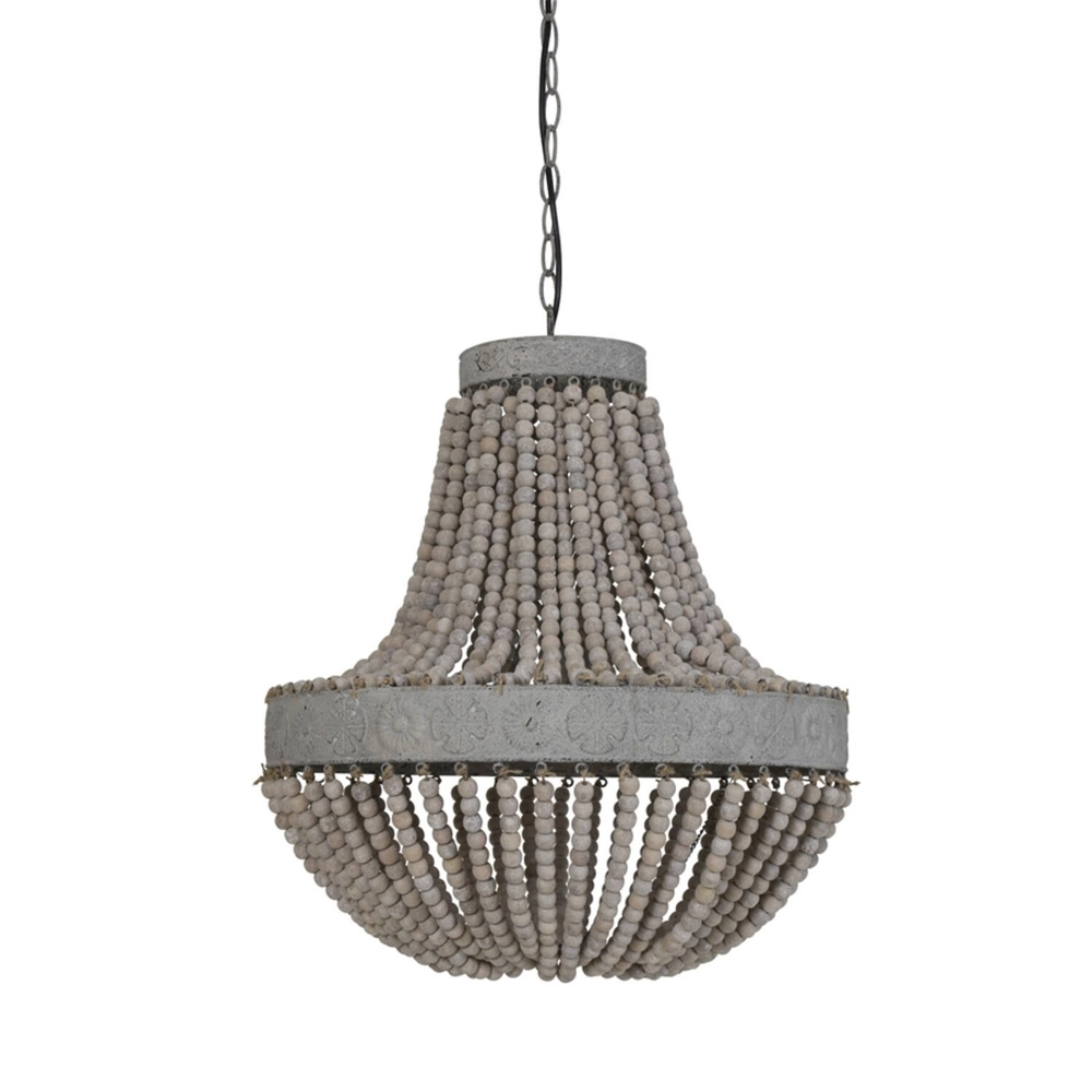 Kralen hanglamp Luna grijs