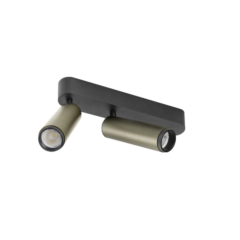 Opbouwspot Grip! M 2-lichts brons 2700K SLV 4024163304566