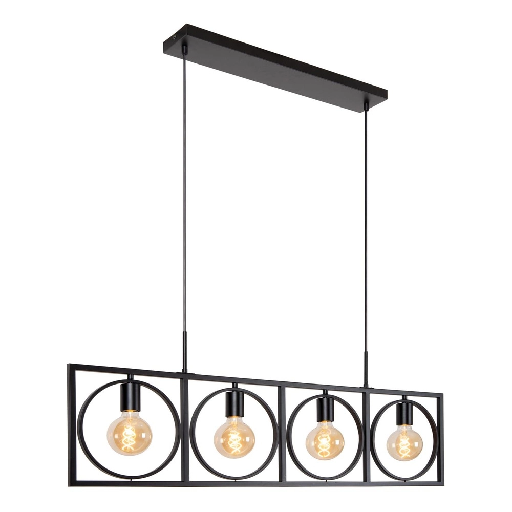 Unieke hanglamp Suus zwart 4-lichts Lucide 5411212010872