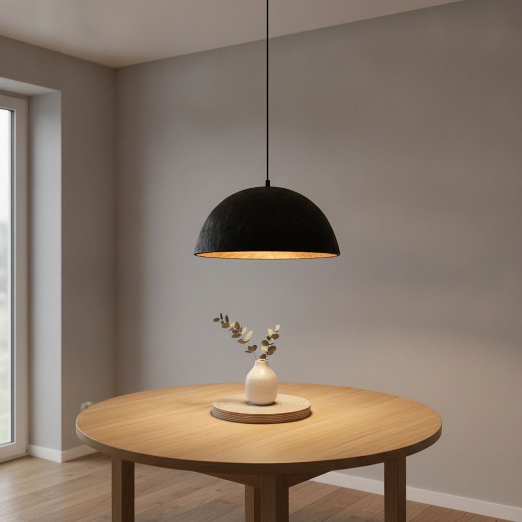 Zwarte hanglamp Talcum Ø 42cm