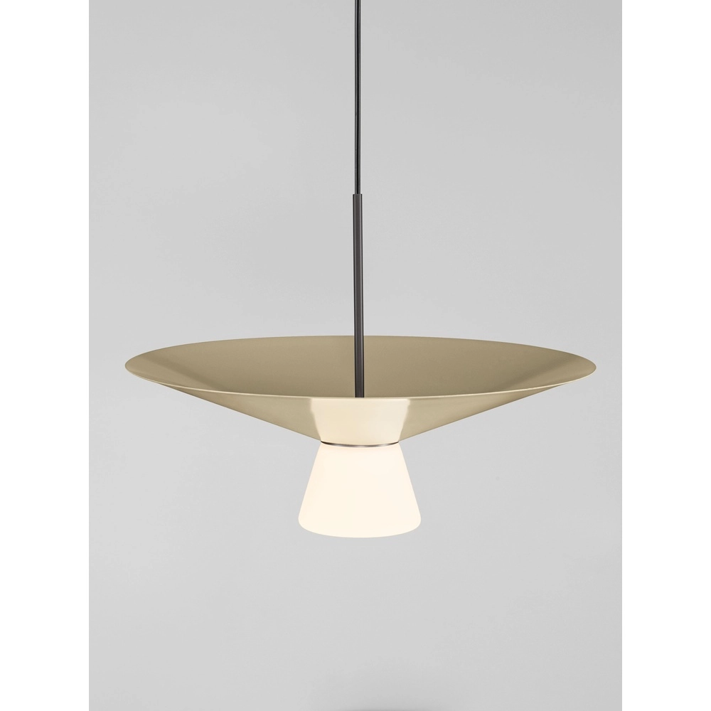 Design hanglamp Baris wit met grijs Ø 38cm Lyora 5212017495303