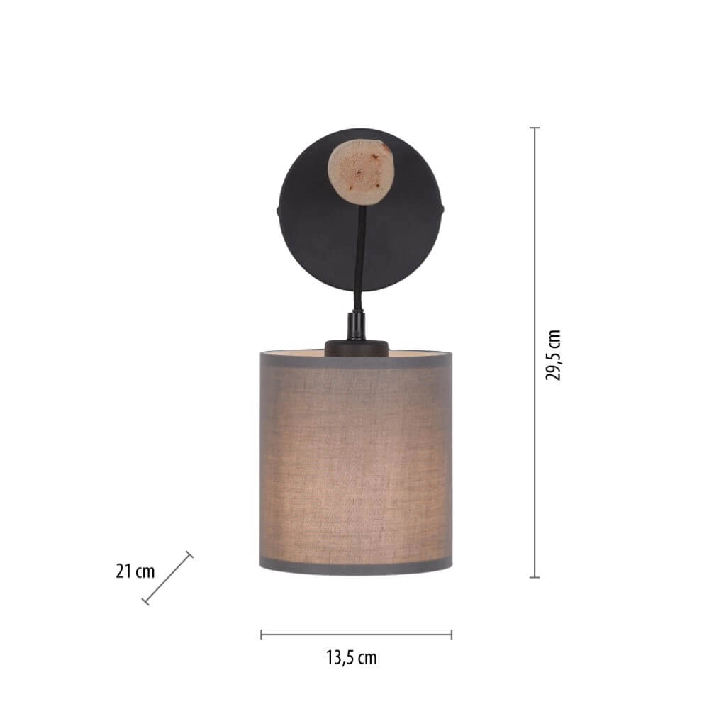 Landelijke wandlamp Green Tribu taupe Just Light 4043689995157