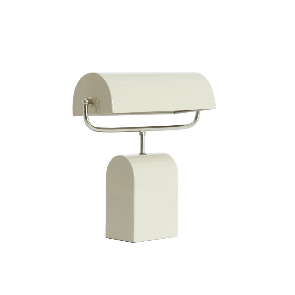 Crème bureaulamp Cardona met nikkel - 1x E27 Light & Living 8717807816254