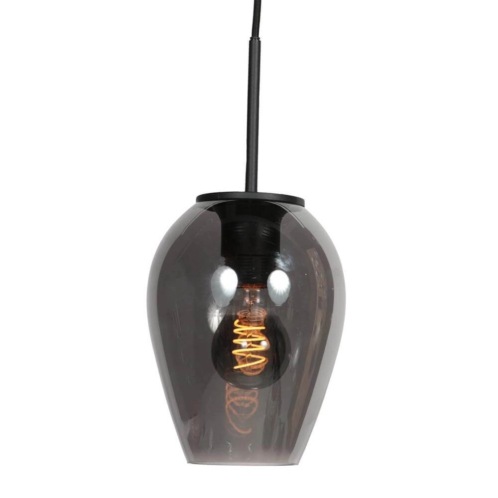 Hanglamp HaloSwap met 1 smoke glas Ø 15cm Steinhauer 8712746179712