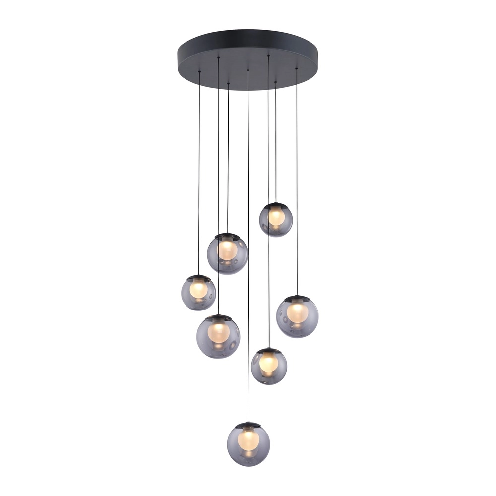 7-lichts hanglamp Pure Popup mystic grey Paul Neuhaus 4012248396674