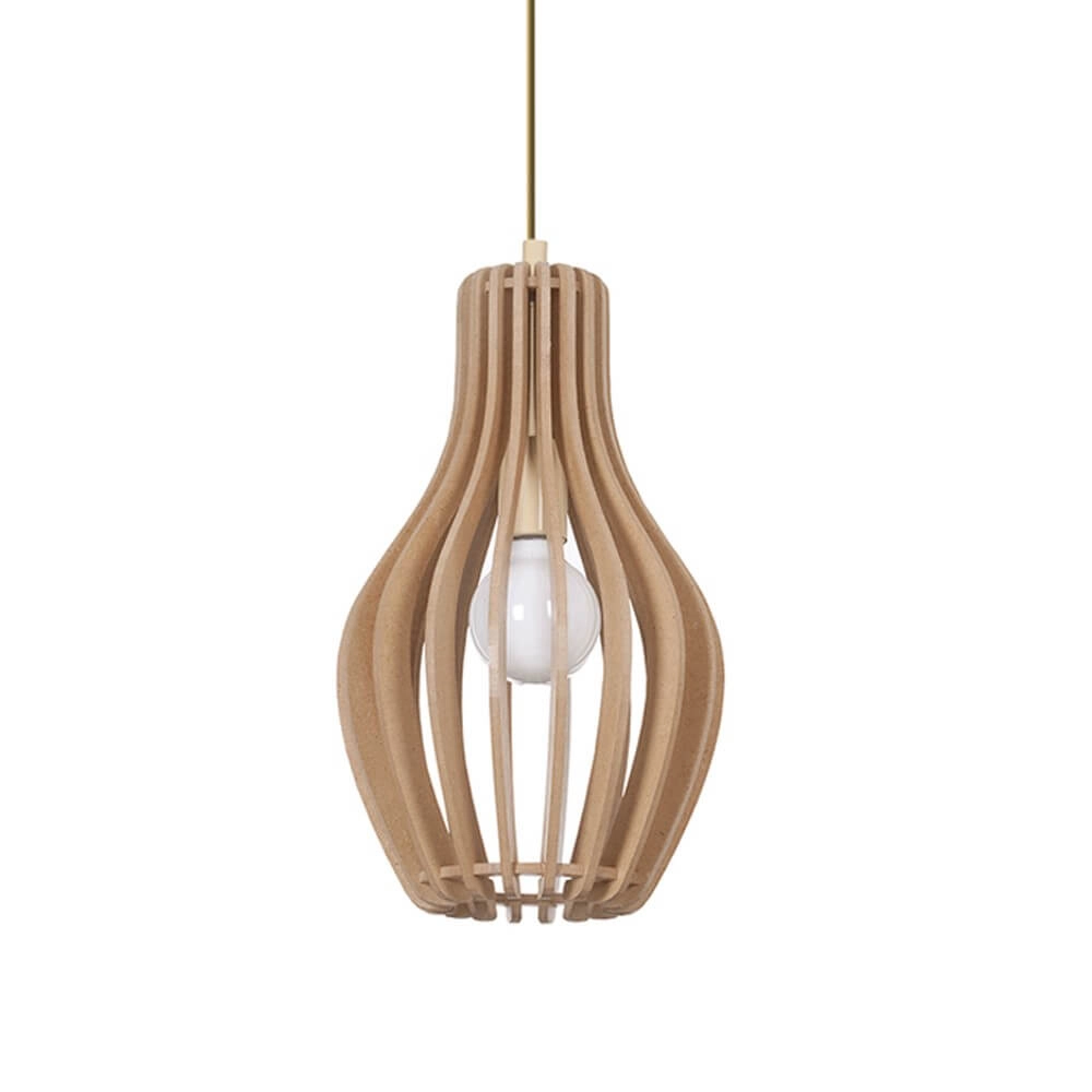 Houten hanglamp Ika Ø 24cm
