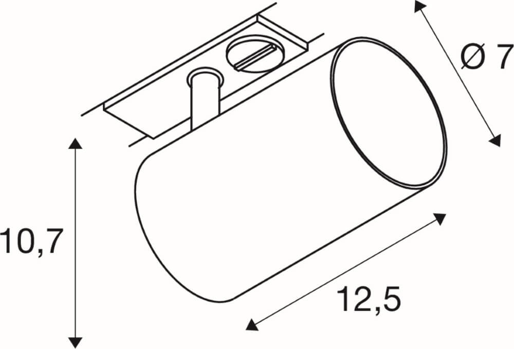 Railspot Asto Tube 1-fase - zwart - 1x GU10 SLV 4024163265959