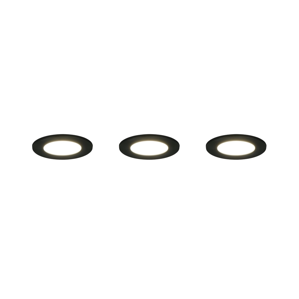 Set van 3 inbouwspots Himal zwart IP65 Trio 4017807663792