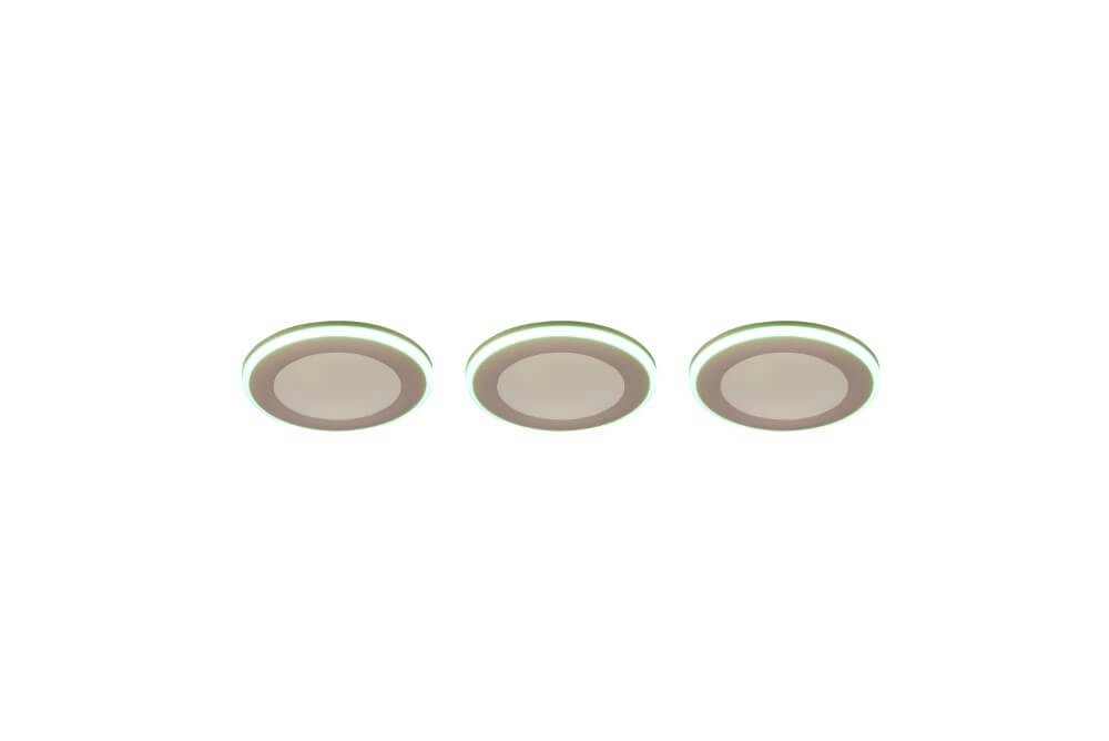 Witte inbouwspots Argus set van 3