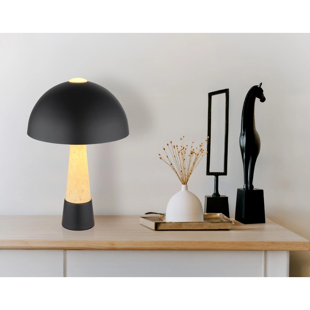 Unieke tafellamp Paulin Ø 25cm zwart Globo 9007371573059