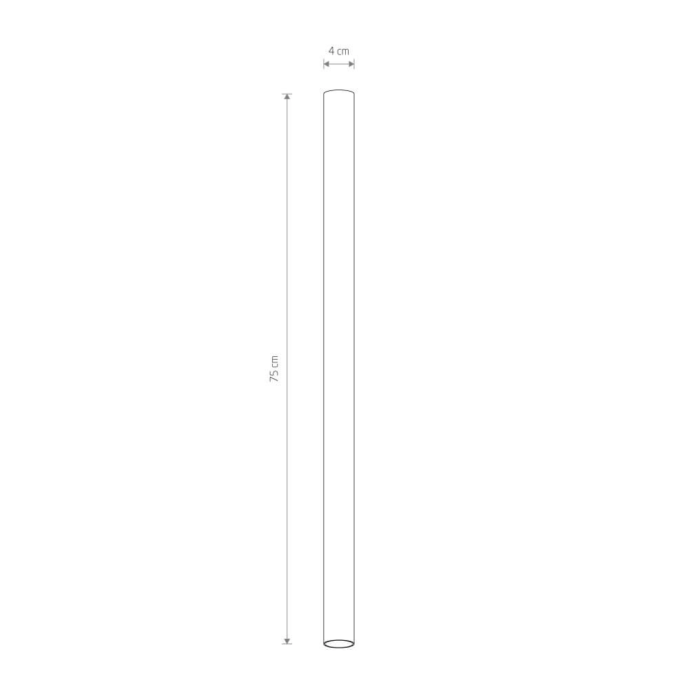 Lange opbouwspot Fourty M 75cm - zwart Lyora 5903139108218