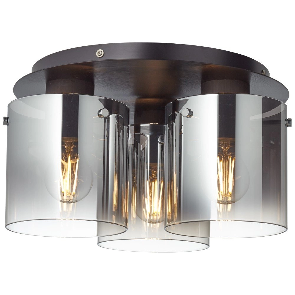 Plafondlamp Beth 3-lichts zwart