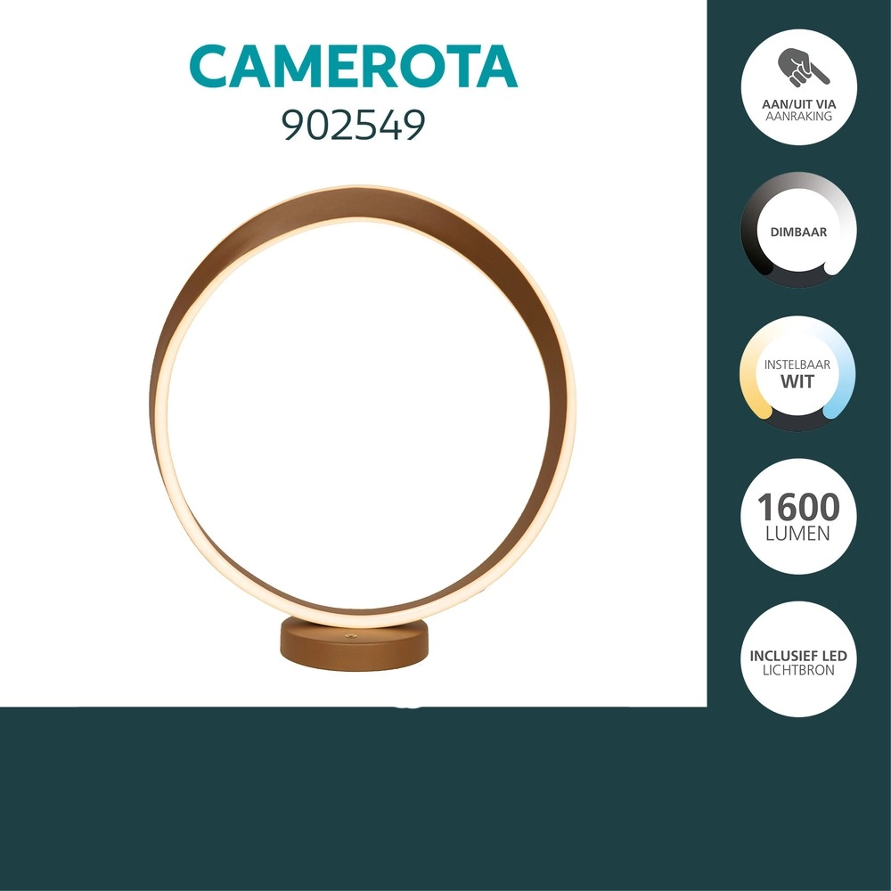 Design tafellamp Camerota donker brons Eglo 9008606391257