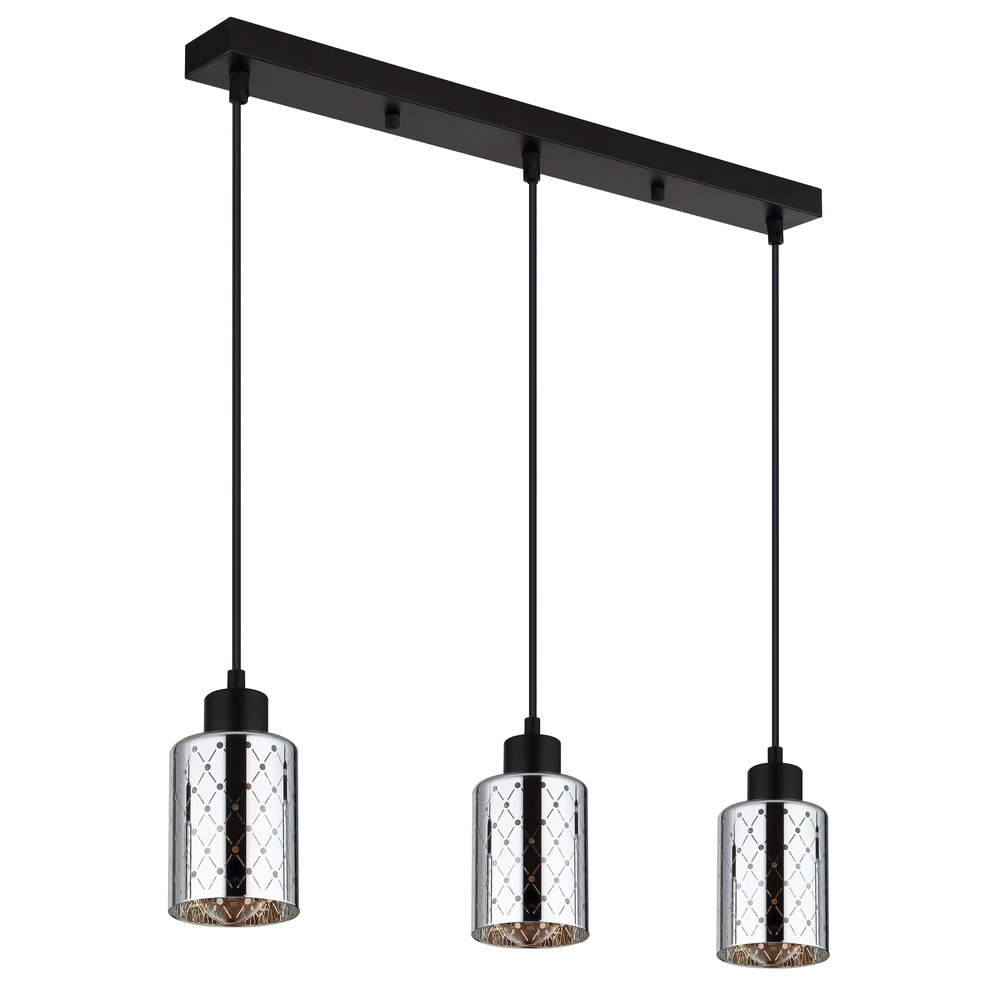 Design hanglamp Alonso 3-lichts zwart Globo 9007371575251