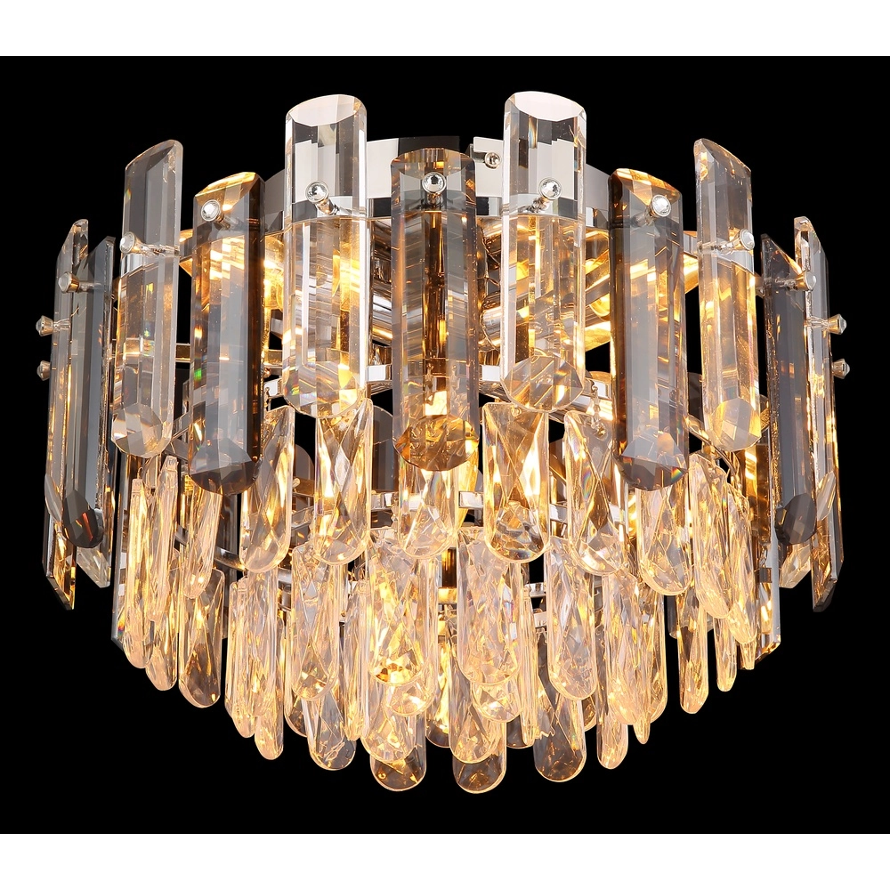Plafondlamp Orgina chroom met kristal Ø 39cm Globo 9007371475155