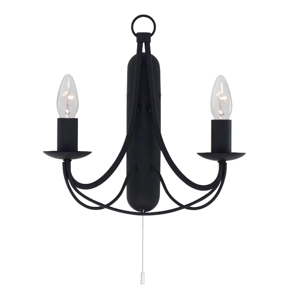Zwarte wandlamp Maypole