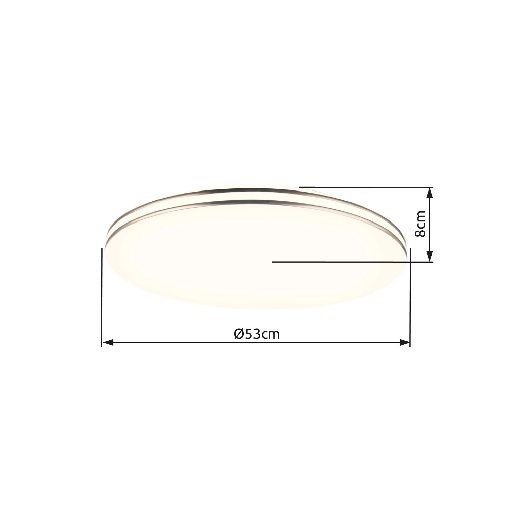 Plafonniere Pierre Ø 53cm wit Globo 9007371357697