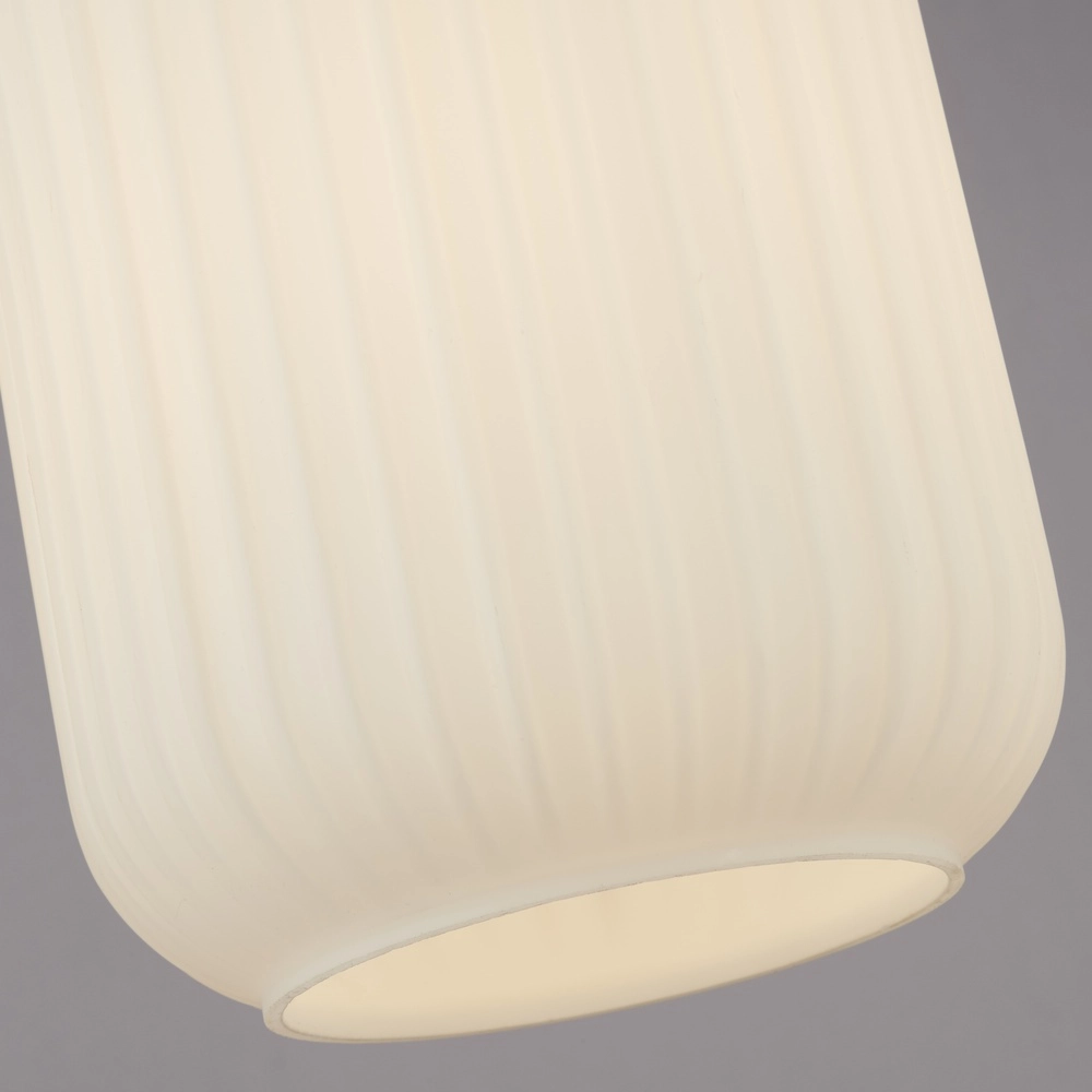 Hanglamp Pearl zwart met wit glas Searchlight 5053423306582