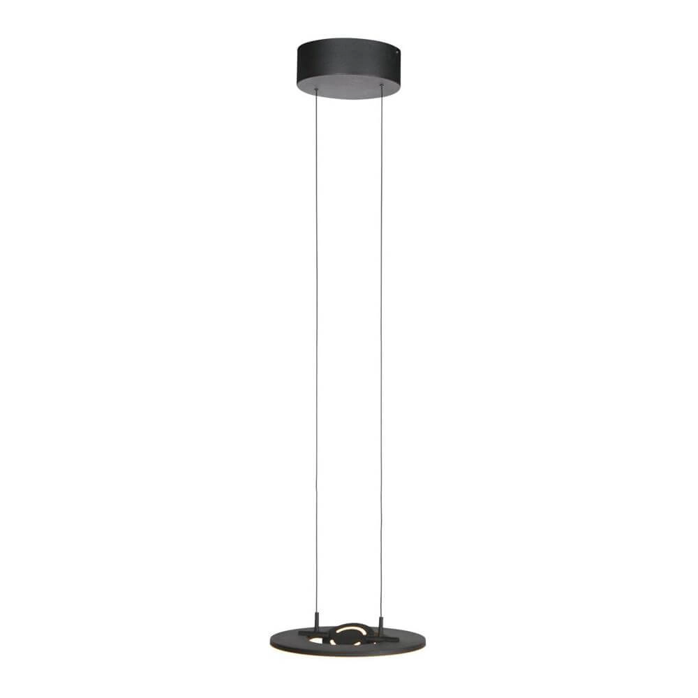 Strakke hanglamp Soleil Ø 32cm zwart