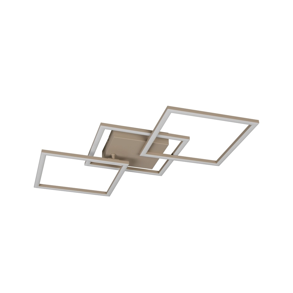 Moderne plafondlamp Trail 74,5cm zand bruin Trio 4017807714180