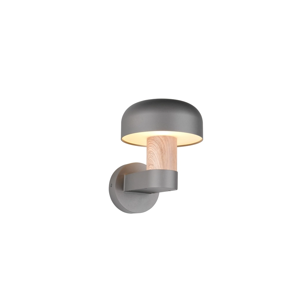 Wandlamp Fraser grijs met hout