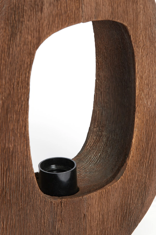 Donker houten tafellamp Kelafo 24 x 30cm Light & Living 8717807691073