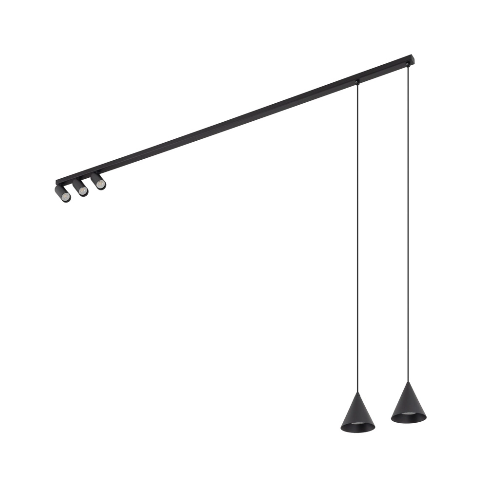Plafond- en hanglamp Fourty zwart