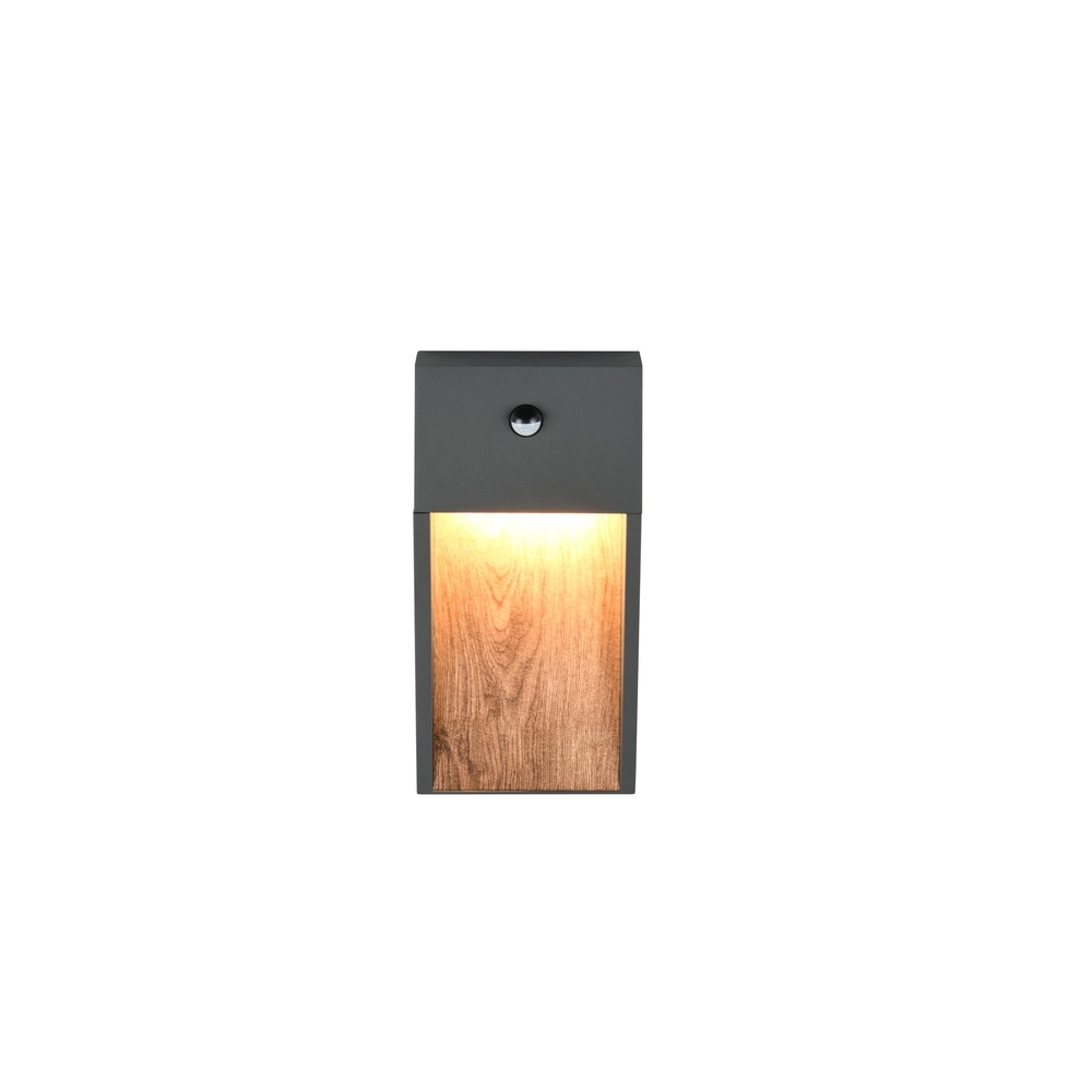 Design wandlamp Salmon grijs met hout en sensor Trio 4017807603712