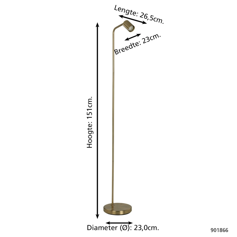 Gouden vloerlamp Rigomagno design Eglo 9008606360307