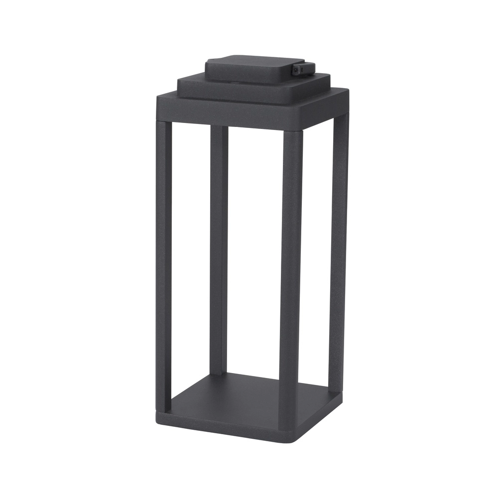 Strakke tafellamp Figi antraciet 35cm
