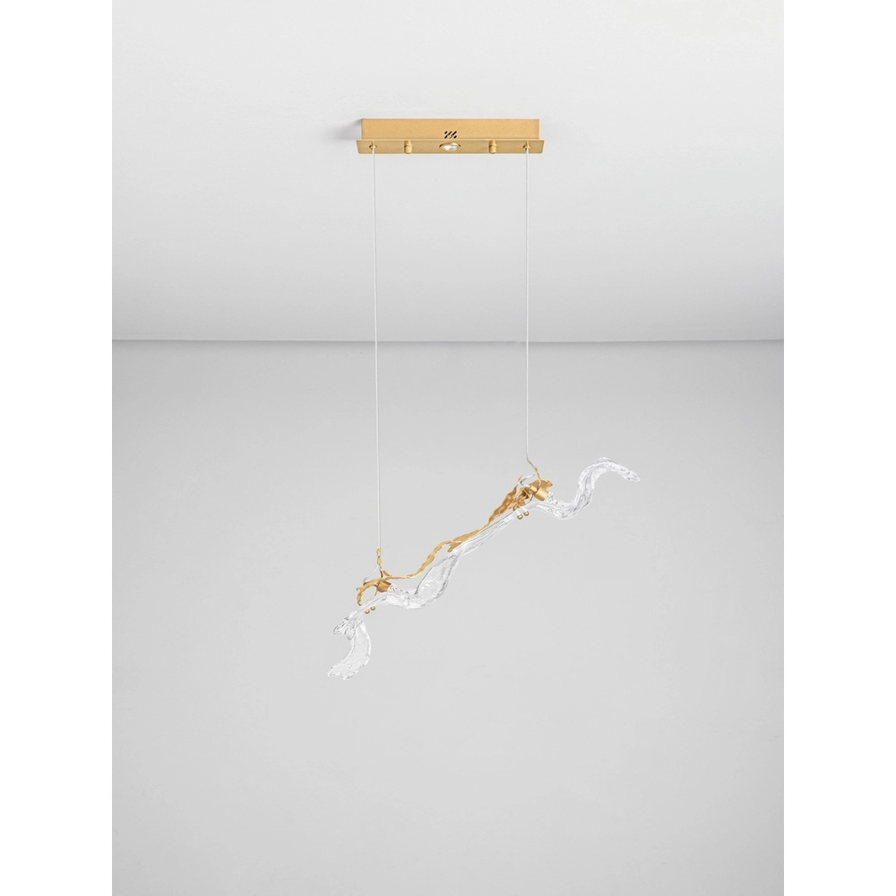 Gouden hanglamp Avesa met helder glas Lyora 5212063500419