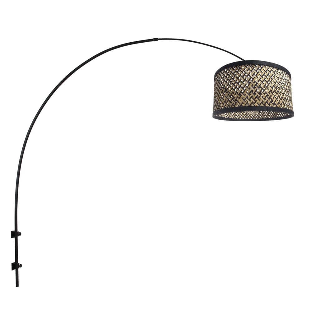 Wandlamp Sparkled Light zwart met bamboe