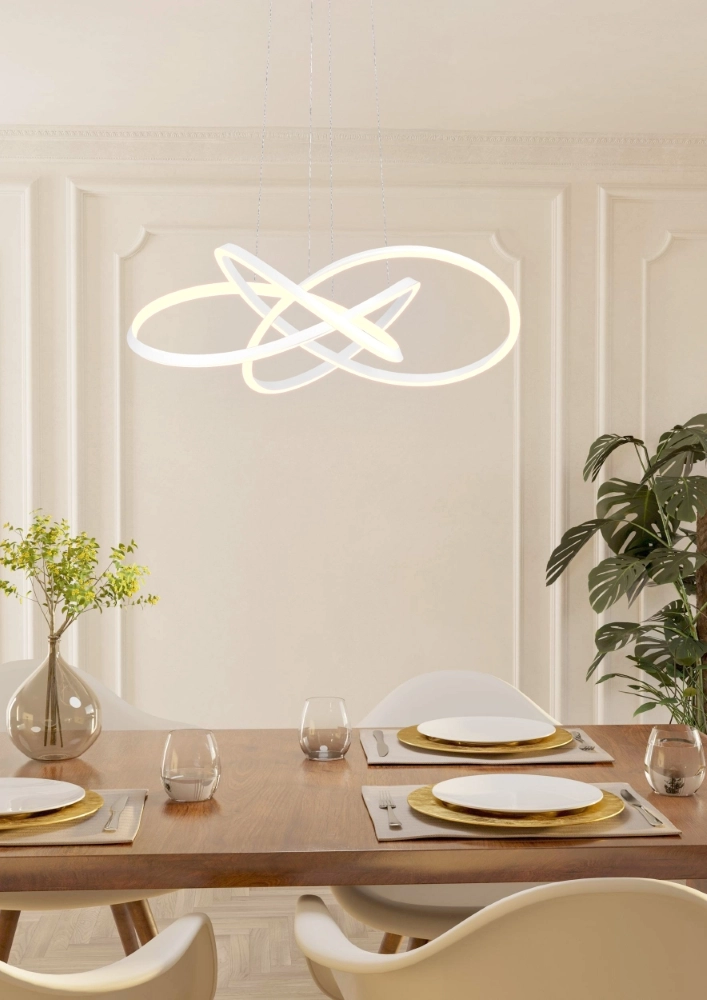 Design hanglamp Riaza wit Ø 90cm hoogte verstelbaar Stars of Light 9008606357703