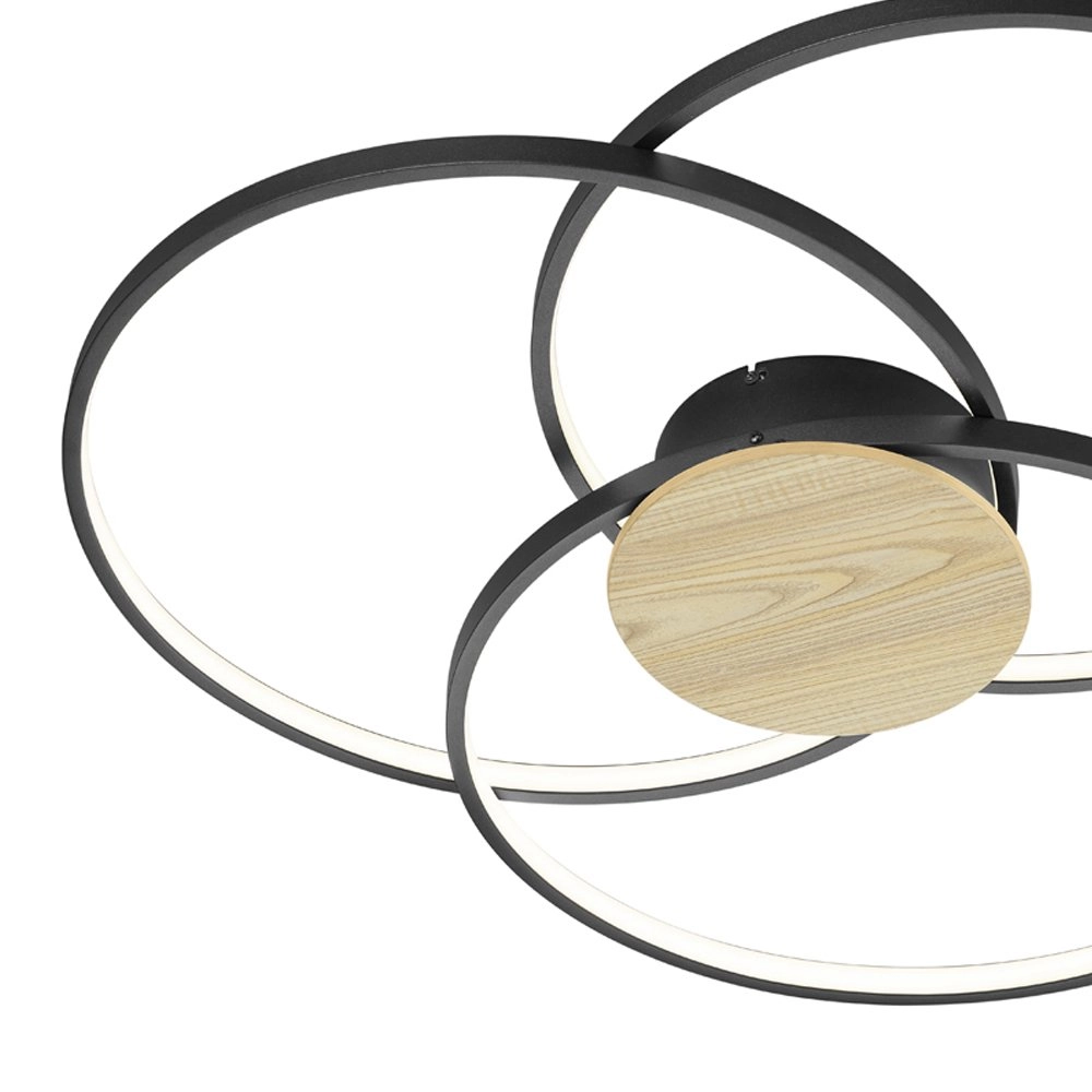 Moderne plafondlamp Sedona Ø 80 cm Trio 4017807441192