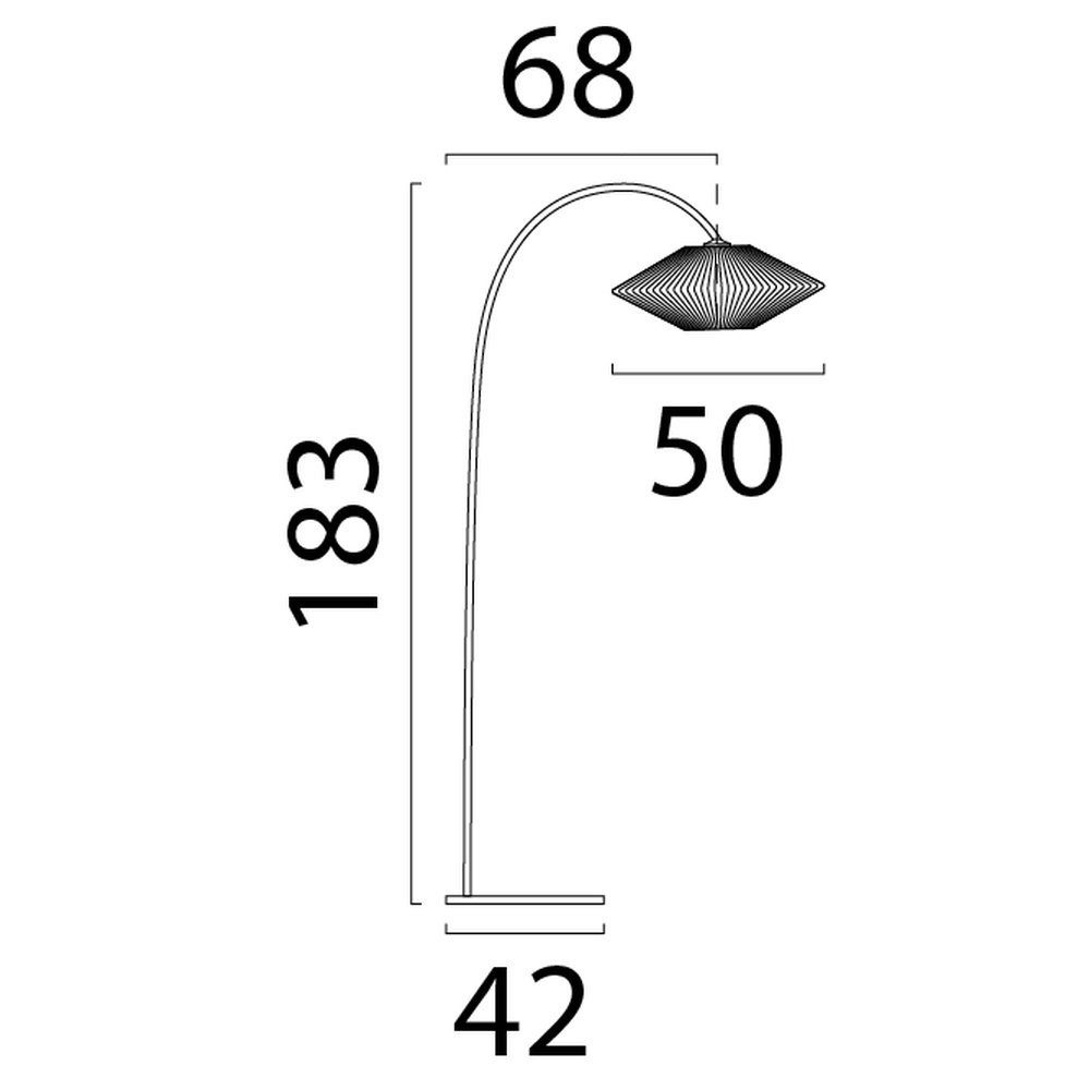 Booglamp Bicono met touw kap Ø50cm Masterlight 8718121352794