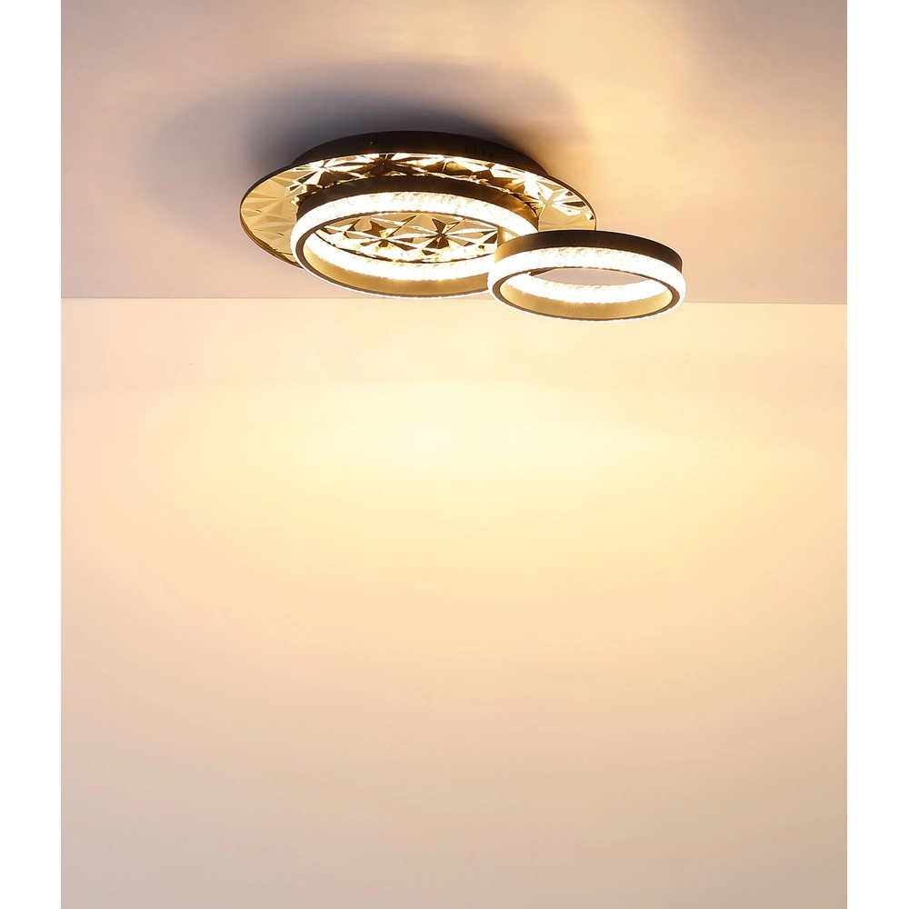 Design plafondlamp Della Ii zwart met goud Globo 9007371575190