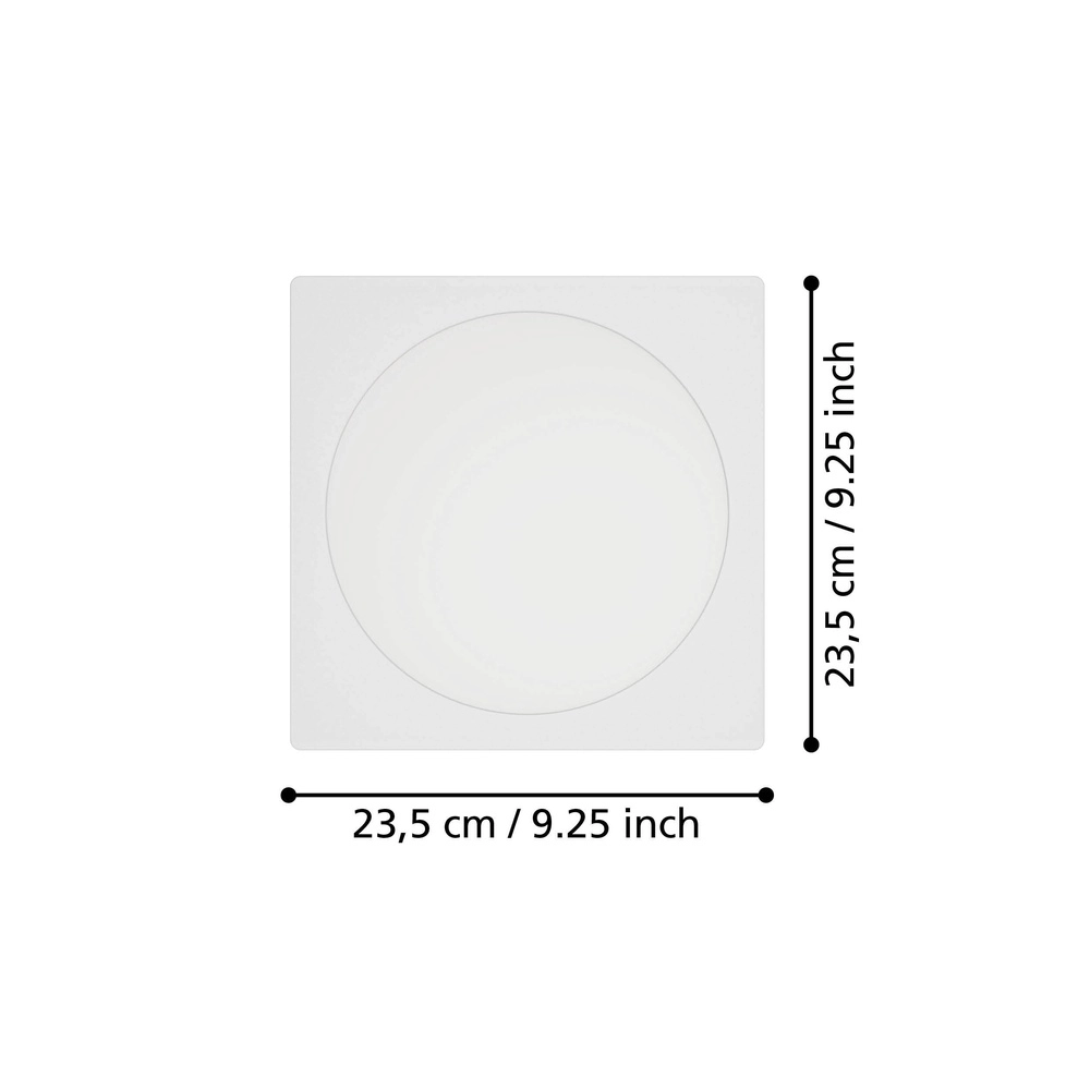 Inbouw lamp Fueva 6 vierkant - wit - 21,6x21,6cm Eglo 9008606330812