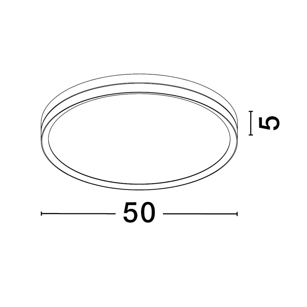 Plafonniere Cantria zwart met goud Ø 50cm Lyora 5212017439840