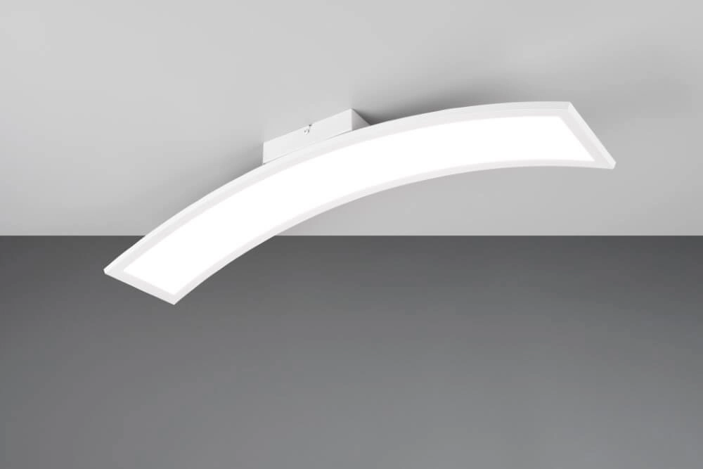 Gebogen plafondlamp Sigma wit