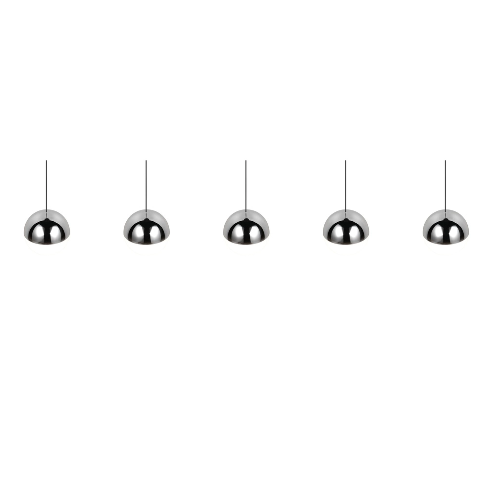 5-lichts hanglamp Senta chroom Trio 4017807685855