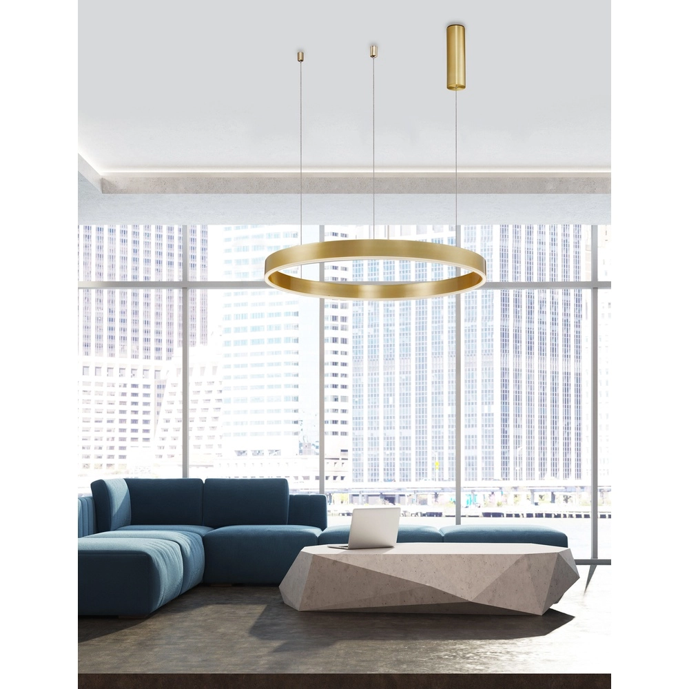 Hanglamp Motif goud Ø 80cm 3000K Lyora 5212017421951